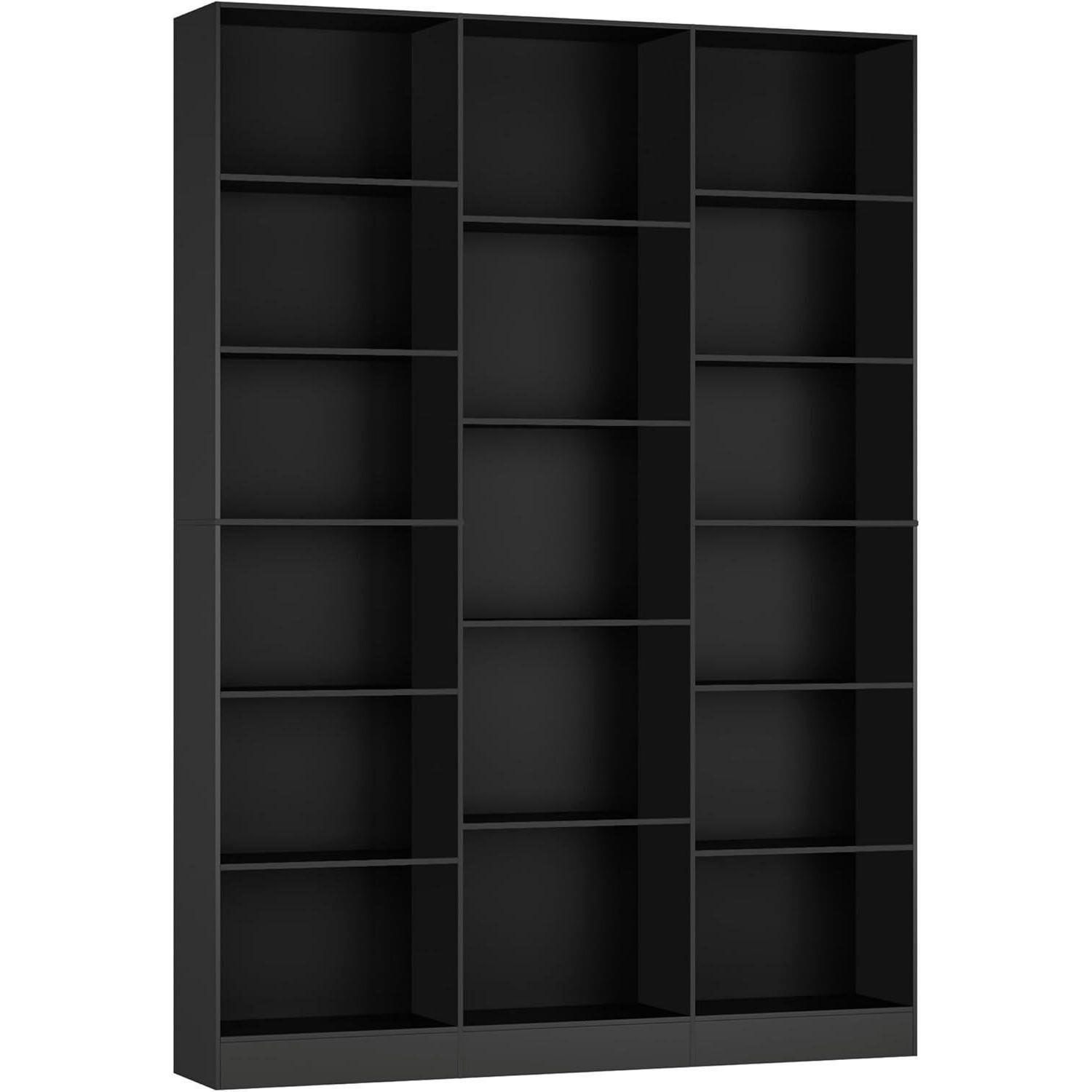 BÜCHERREGAL 188 cm schwarz - Schwarz, Holzwerkstoff (149/188/23.5cm)
