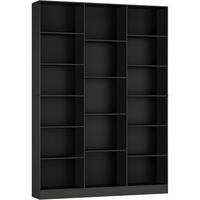 BÜCHERREGAL 188 cm schwarz - Schwarz, Holzwerkstoff (149/188/23.5cm)