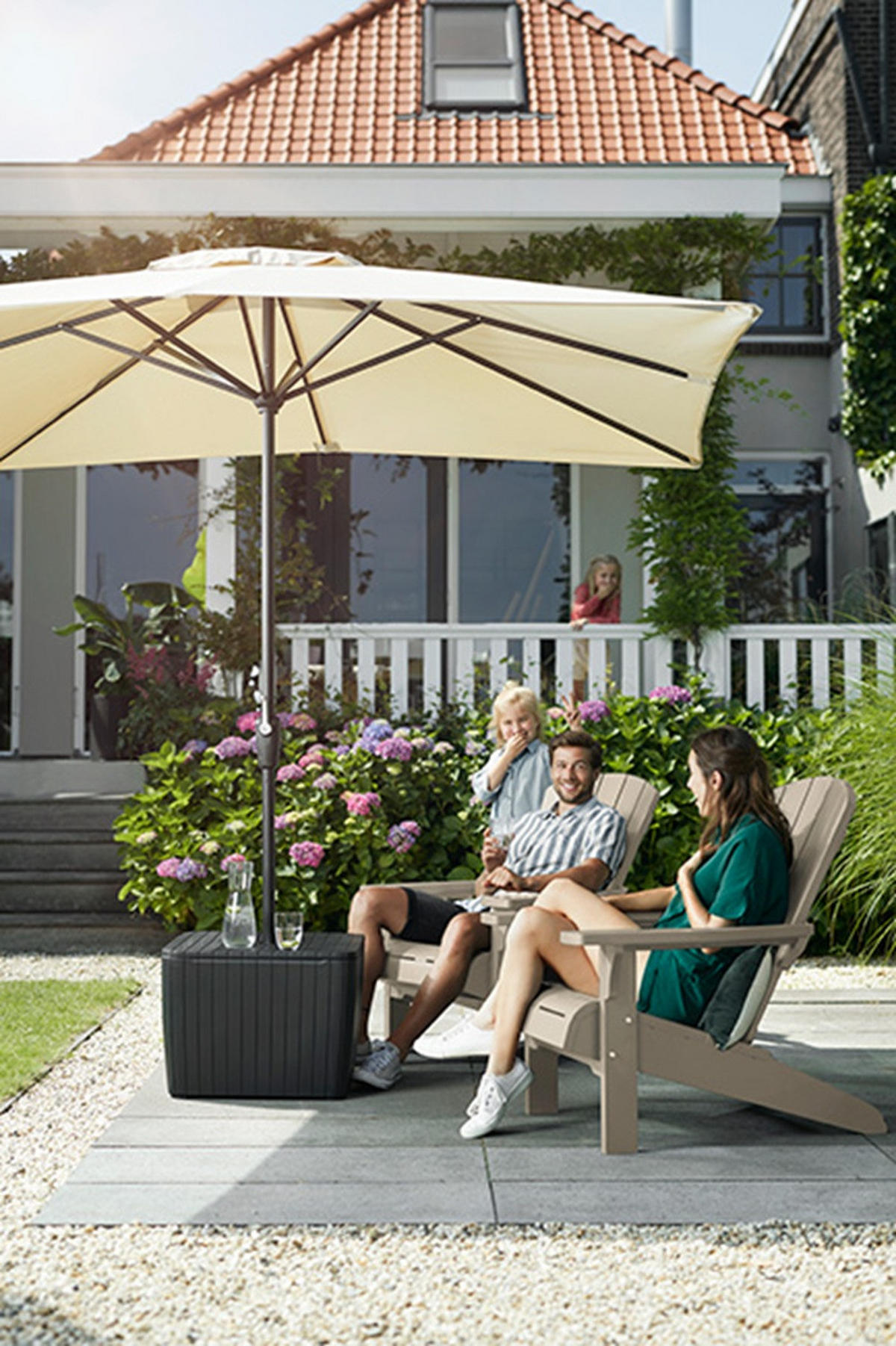 GARTENSTUHL Adirondack Troy - Silberfarben, Kunststoff (80/96.5/85cm) - Keter
