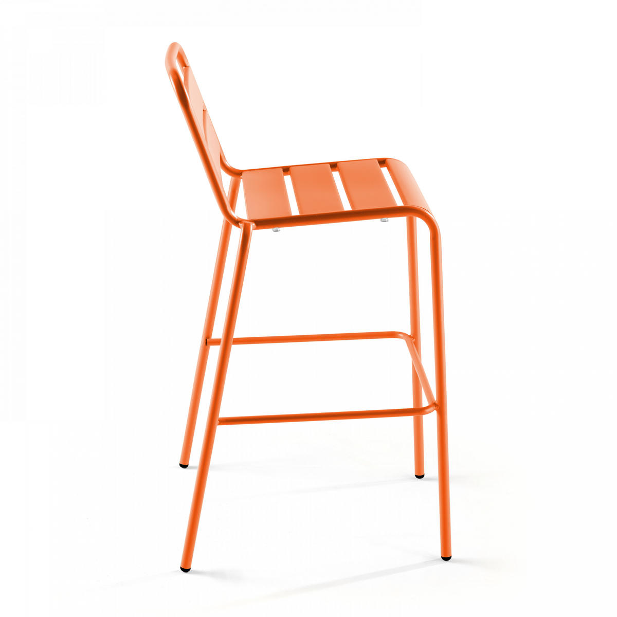 BARHOCKER, Orangefarben - Orange, Metall (49/101/58cm) - Oviala