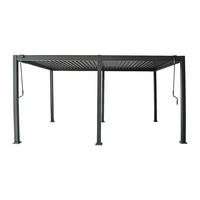 SELBSTTRAGENDE Pergola - 500 cm x 300 cm - Metall - Anthrazitgrau AMALFI - Anthrazit, Metall (500/250/300cm) - Vente-Unique
