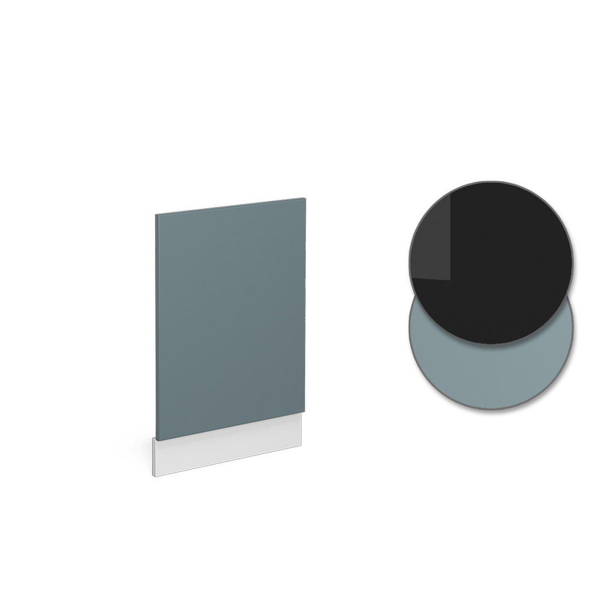 FRONTBLENDE R-Line Blau-Grau 45 cm, AP Anthrazit - Blaugrau/Weiß, Holzwerkstoff (45/57.2/1.6cm) - Vicco