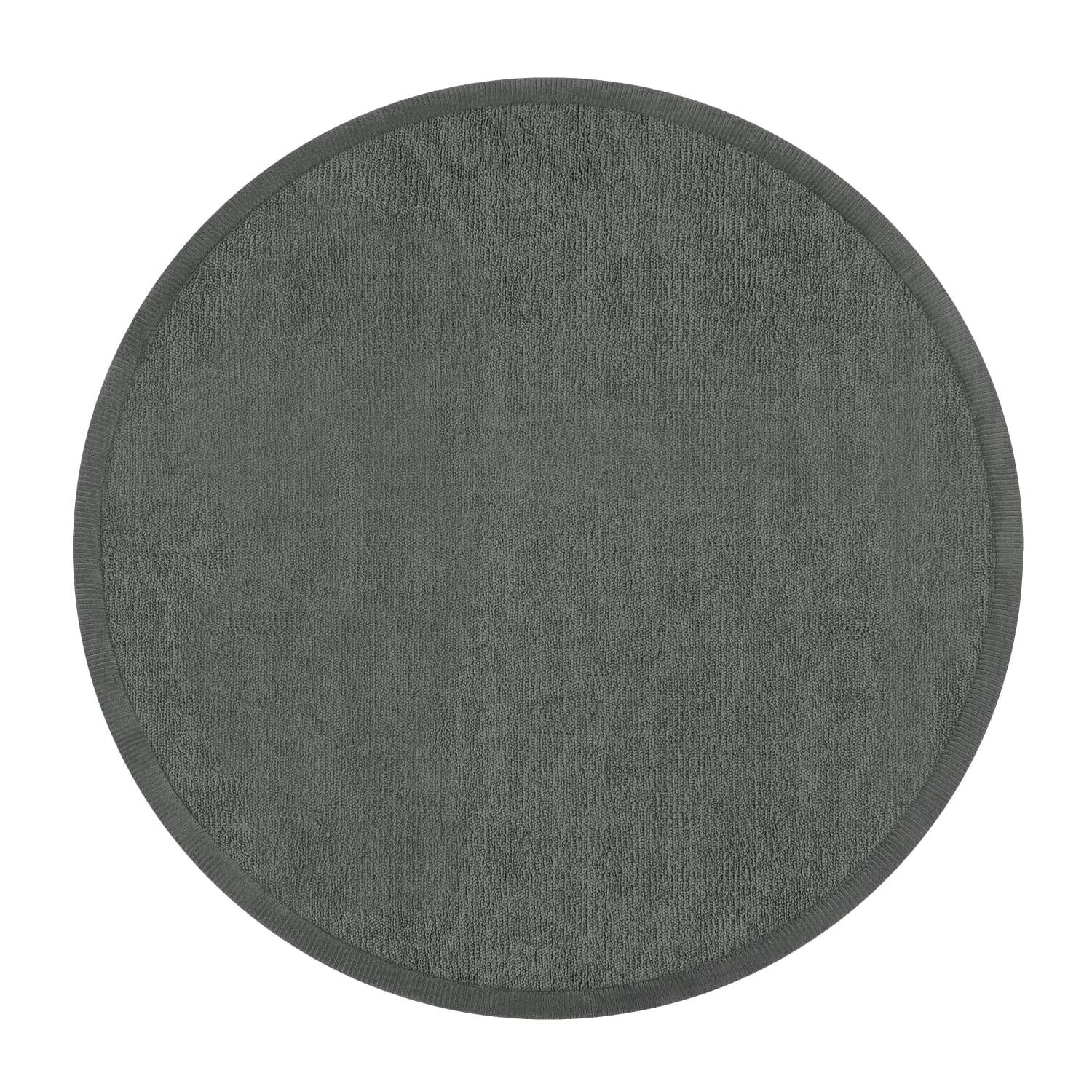 KURZFLORTEPPICH Waschbar, einfarbig, aus Polyester, Anthrazit, Ø 200 cm - Anthrazit, Textil (200/200cm) - KADIMA DESIGN