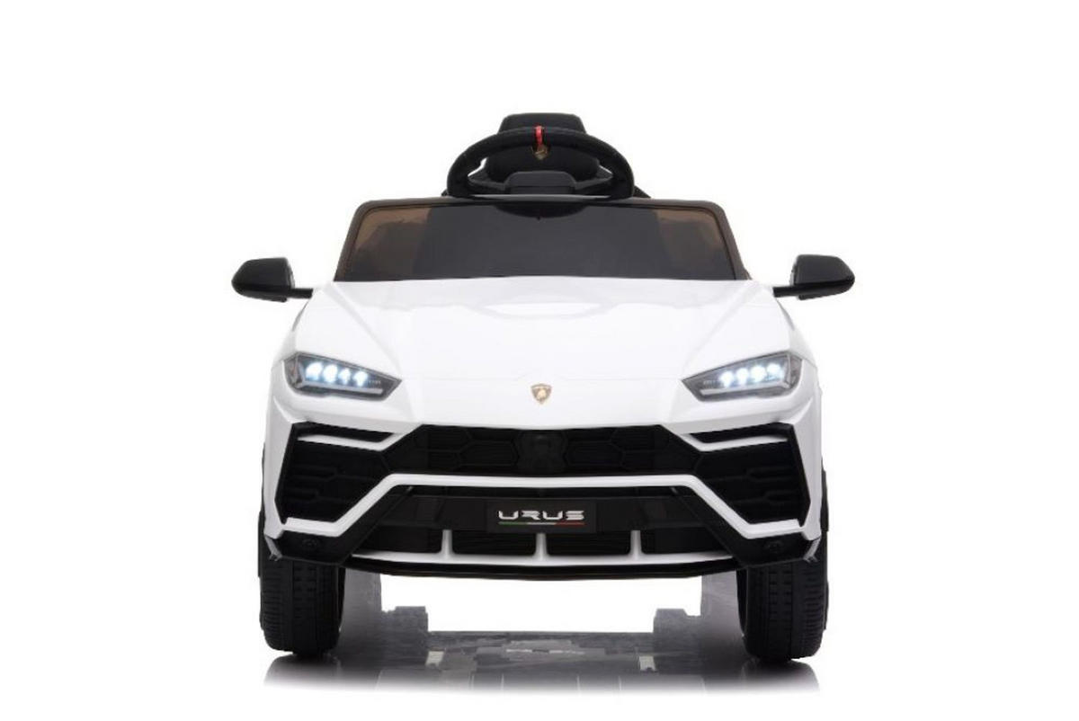 KINDER ELEKTROAUTO Lamborghini Urus weiß EVA-Reifen, Scheinwerfer, Radio, MP3-Anschluss, Kunstledersitz - Weiß, Kunststoff (105/65/52cm) - Es-Toys