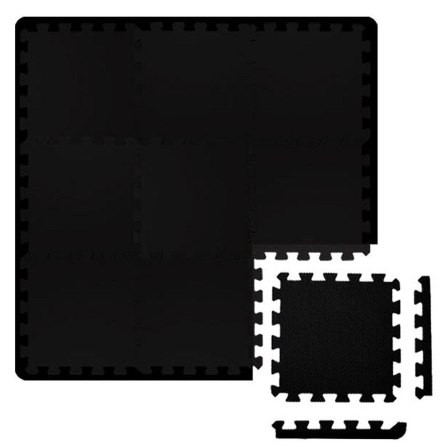 BODENSCHUTZMATTE 30x30x1 cm, Schwarz, 9er Set - Schwarz, Kunststoff (30/30cm) - eyepower
