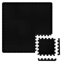 BODENSCHUTZMATTE 30x30x1 cm, Schwarz, 9er Set - Schwarz, Kunststoff (30/30cm) - eyepower