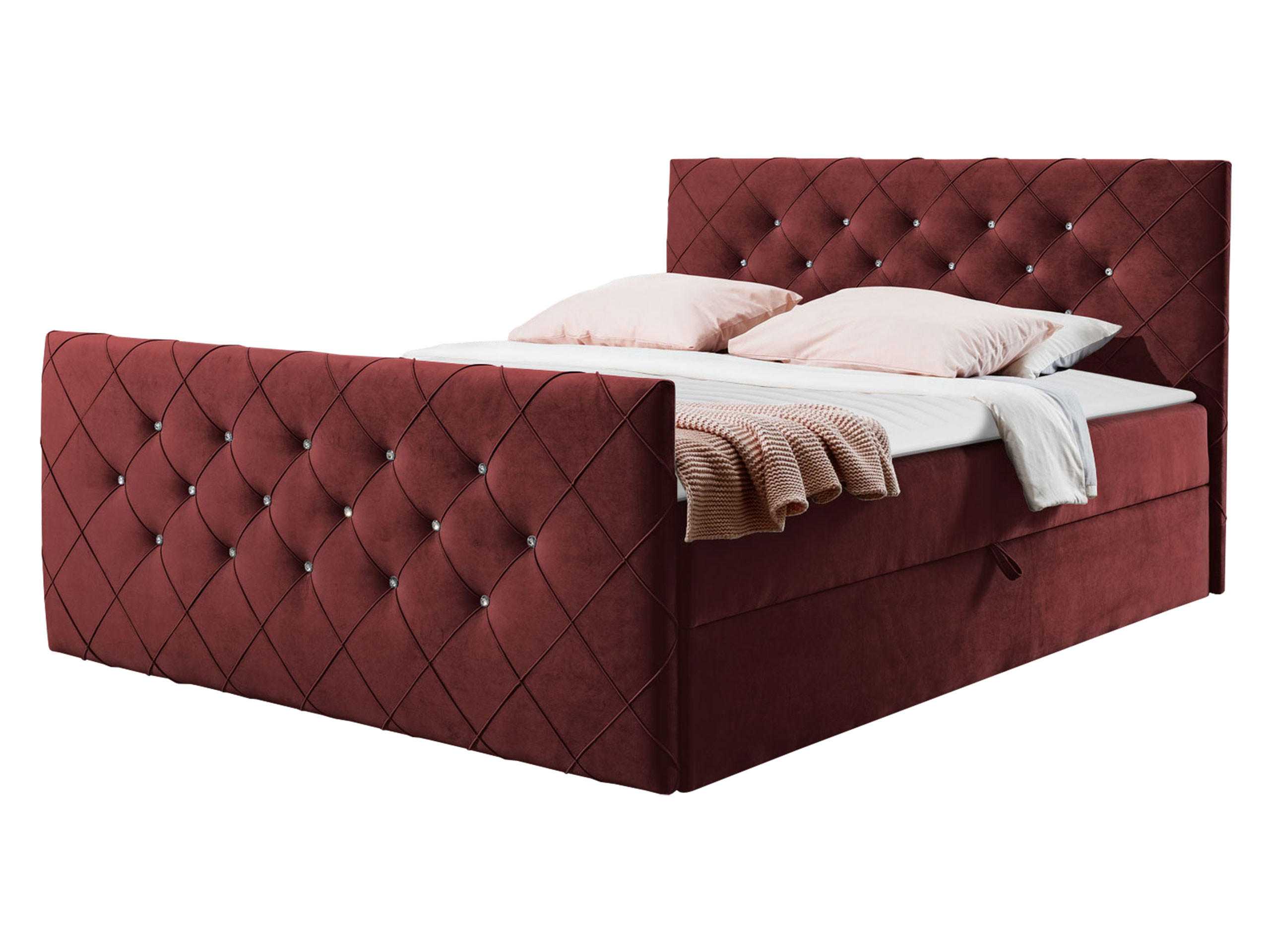 BOXBETT Malaga - Bordeaux, Holz (180/200cm) - MIRJAN24