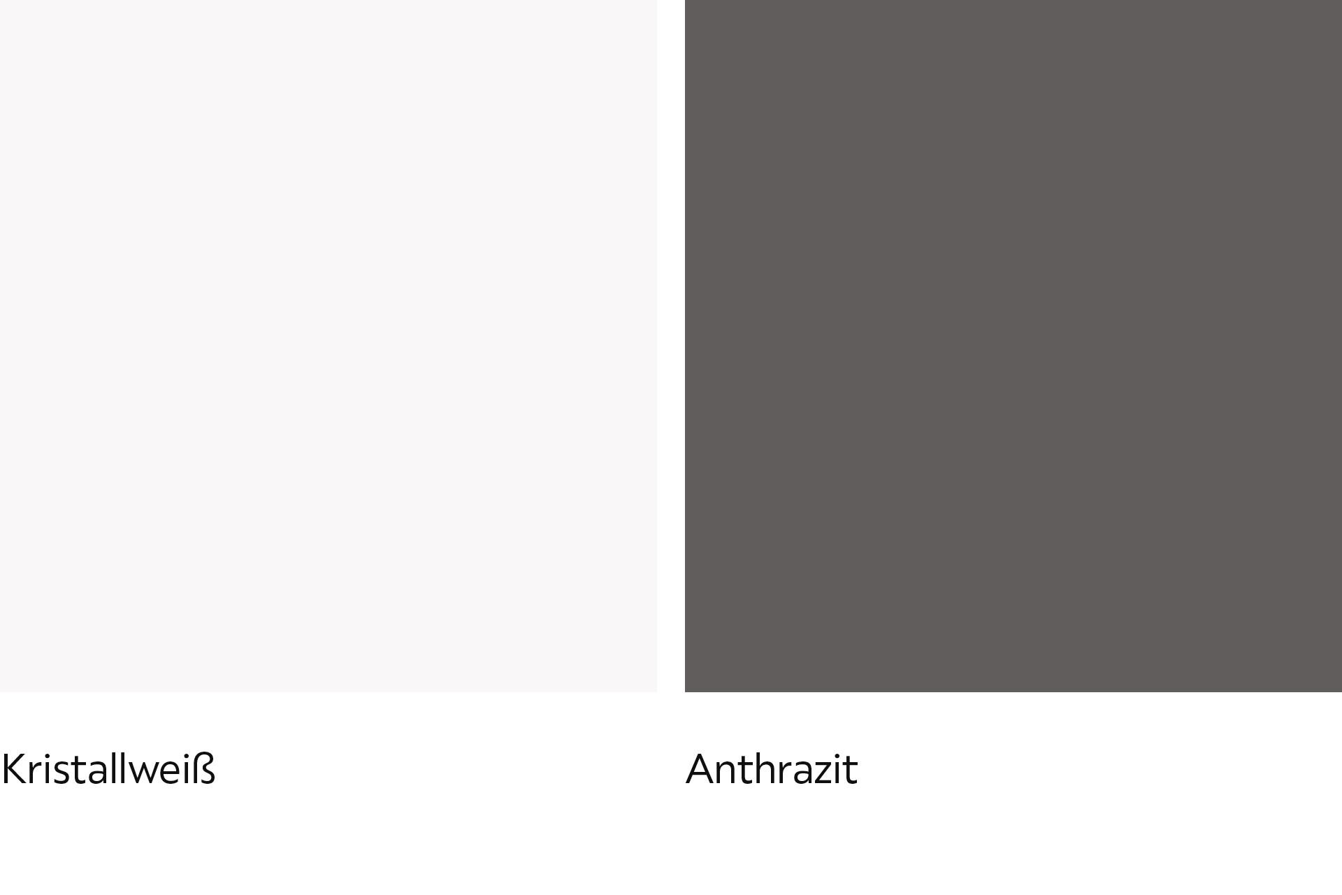 Kristallweiß und Anthraziet