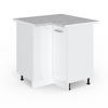 ECKSCHRANK FÜR HAUSRAT R-Line Weiß Hochglanz 75.6 cm mit Tür, mit Arbeitsplatte - Weiß Hochglanz/Weiß, Holzwerkstoff (75.6/81.6/60cm) - Vicco