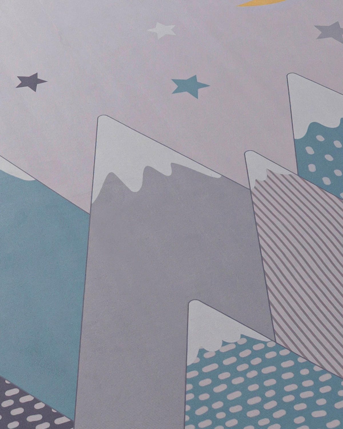 KINDERTEPPICH Bambini Picco Mazovia 120x160cm Blau Grau Berge Kurzflor - Blau, Textil (120/160cm) - Mazovia