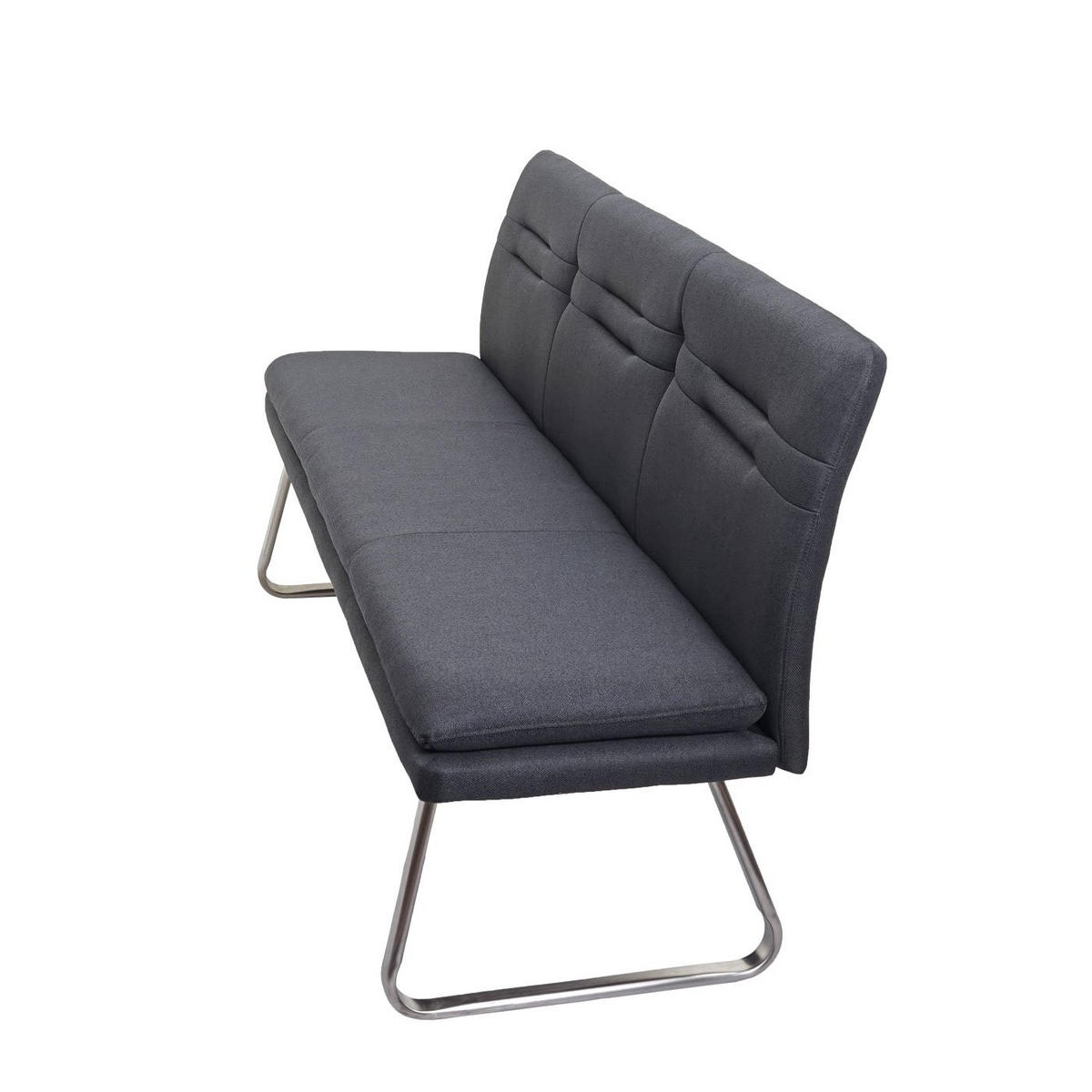 ESSZIMMER-SET Anthrazit 5er-Set - Anthrazit, Textil (180/90/60cm) - MCW