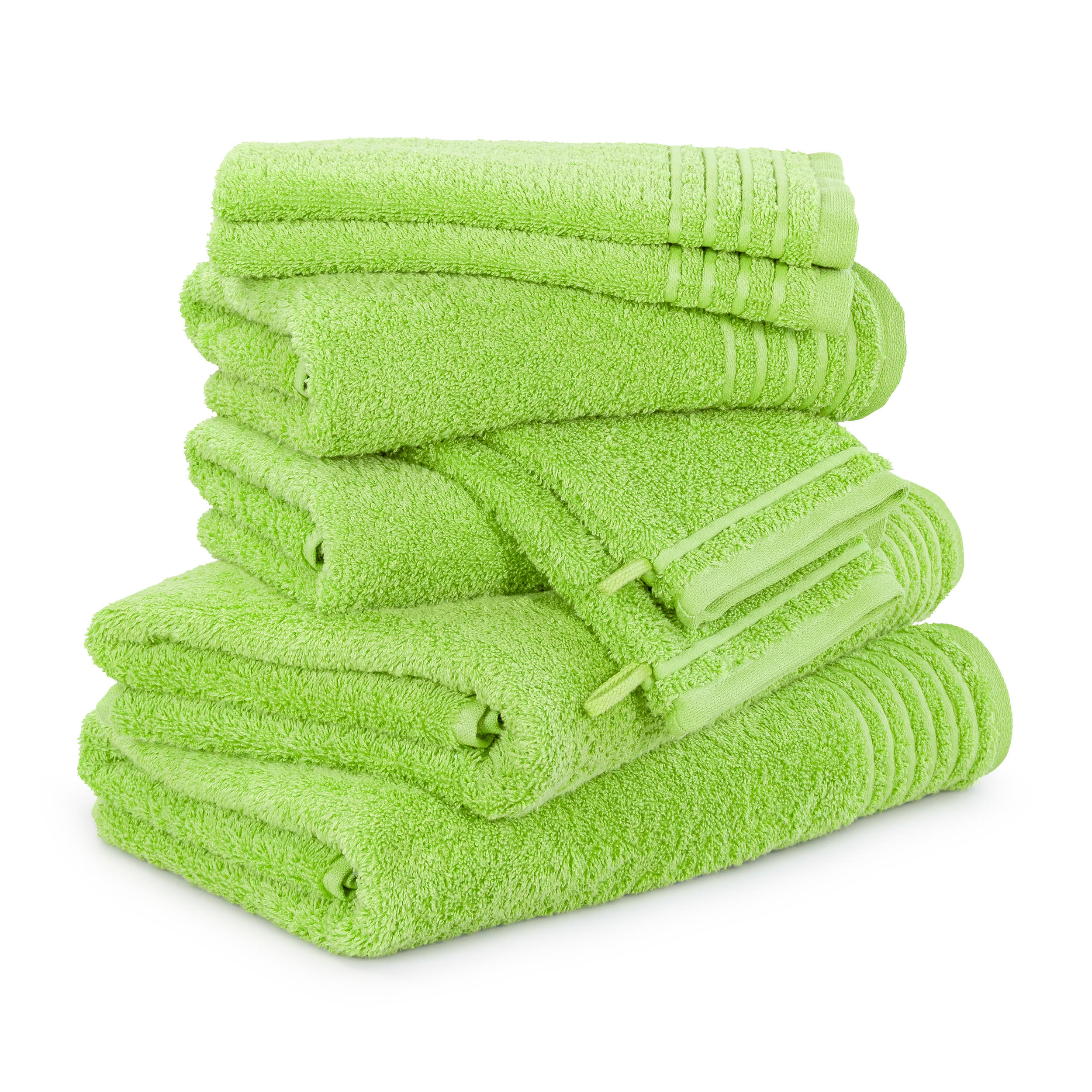 HANDTUCHSET NEW CLASSIC 8-TLG - Grün, Textil (50/100cm) - MÖVE