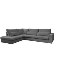 ECKSOFA L-Form SVEN Stoff Poso Taubengrau Links - Grau, Textil (315/245cm) - Kaiser Möbel