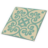 FLIESENAUFKLEBER 9 Stück 30x30 cm selbstklebend Orientalische Atmosphäre - Grün, Textil (30/1.6/30cm) - TULUP