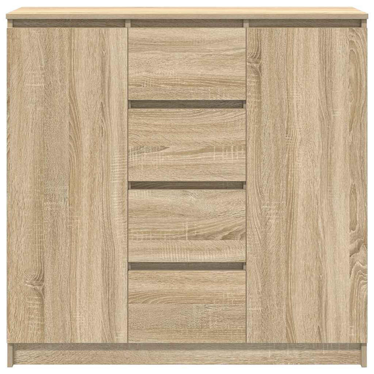 SIDEBOARD Mit Schubladen Sonoma-Eiche 100,5/35/98,5 Cm - Braun, Holzwerkstoff (35/98.5/100.5cm) - vidaXL