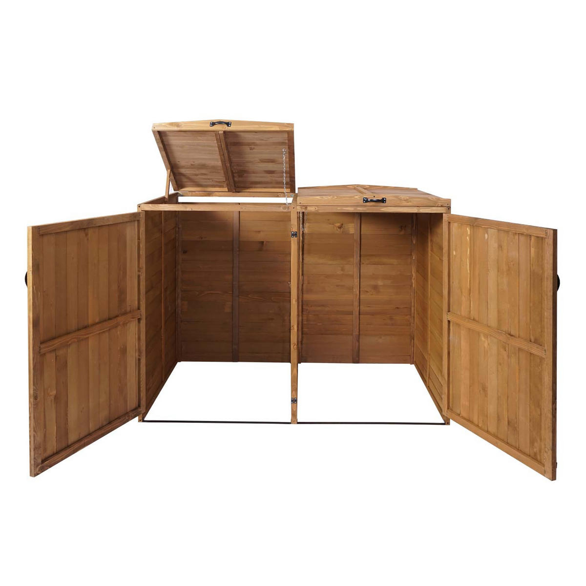 2ER-/4ER-MÜLLTONNENVERKLEIDUNG Braun - Braun, Holz (158/126/98cm) - MCW