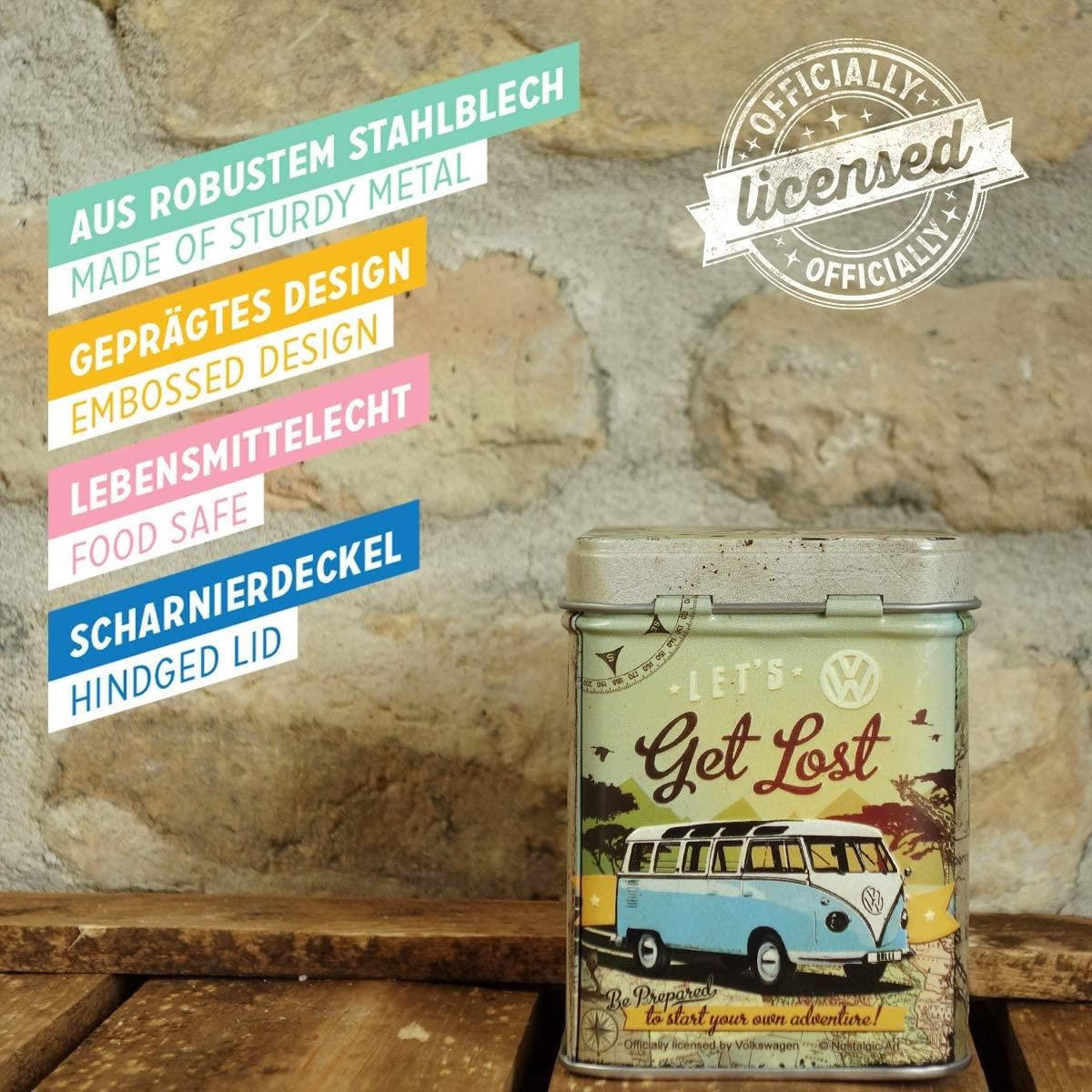 TEEDOSE Volkswagen VW Bulli Let's Get Lost - Multicolor, Metall (1/9.5cm) - Nostalgic-Art