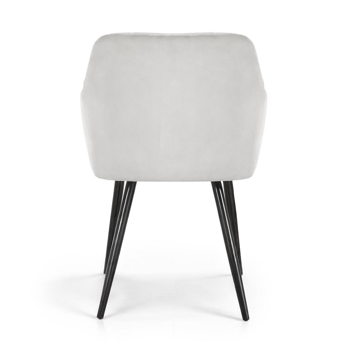 POLSTERSTUHL 4er Set, Metallbeine Grau, Schwarz 54,5/82/58 - Schwarz/Grau, Textil (55/82/58cm) - RAUMHIRSCH FURNITURE