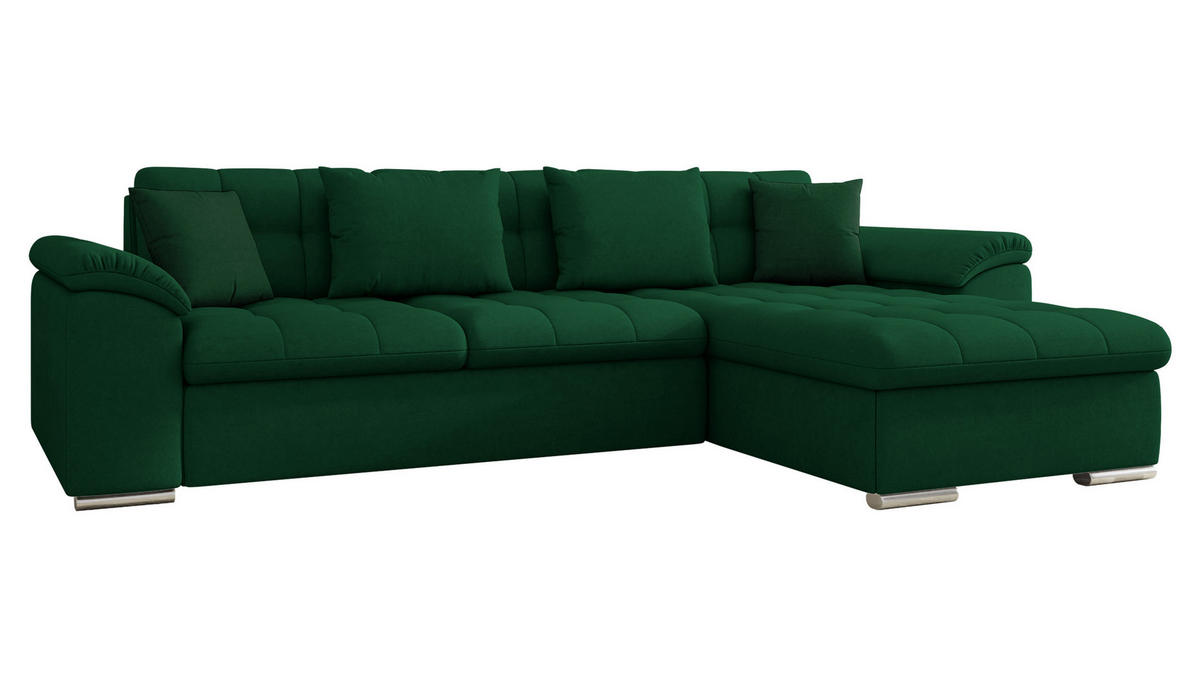 ECKSOFA Diana, Seite: Rechts - Waldgrün, Holz/Textil (280/160cm) - MIRJAN24