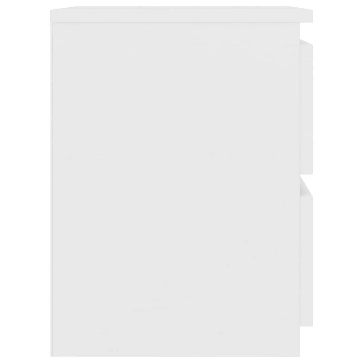 NACHTTISCH WEISS 30X30X40 CM HOLZWERKSTOFF - Weiß, Holz (30/40/30cm) - vidaXL