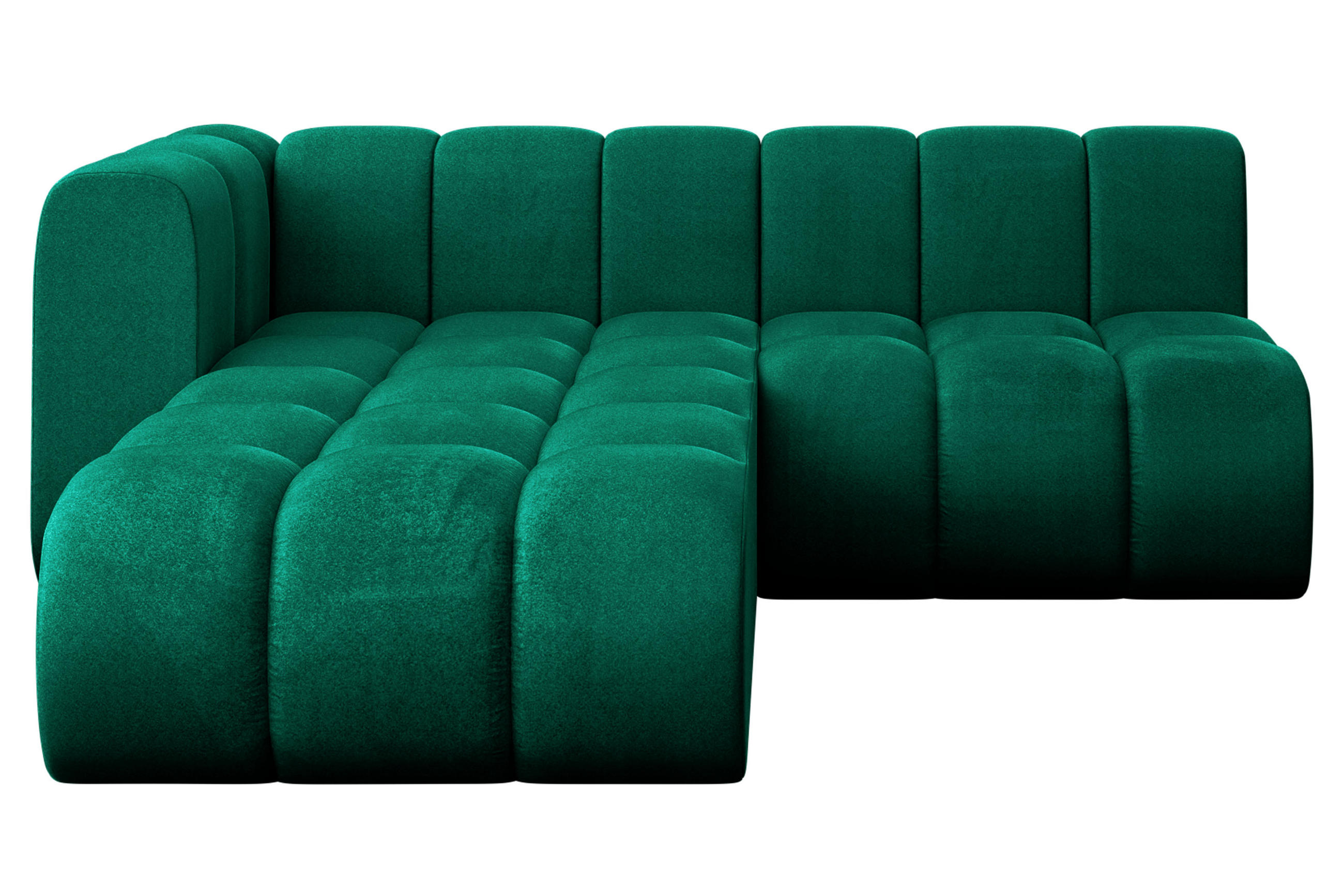 Altdecor Ecksofa Dunkelgrün 205x177 cm