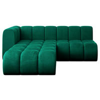 ECKSOFA modulares Sofa Darnel-L1 - 205x177x70 cm Grün - Dunkelgrün, Holzwerkstoff/Textil (205/177cm) - ALTDECOR