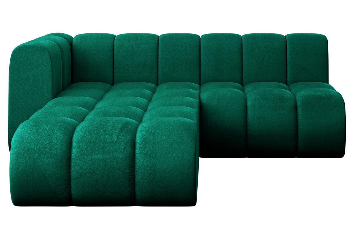ECKSOFA modulares Sofa Darnel-L1 - 205x177x70 cm Grün - Dunkelgrün, Holzwerkstoff/Textil (205/177cm) - ALTDECOR