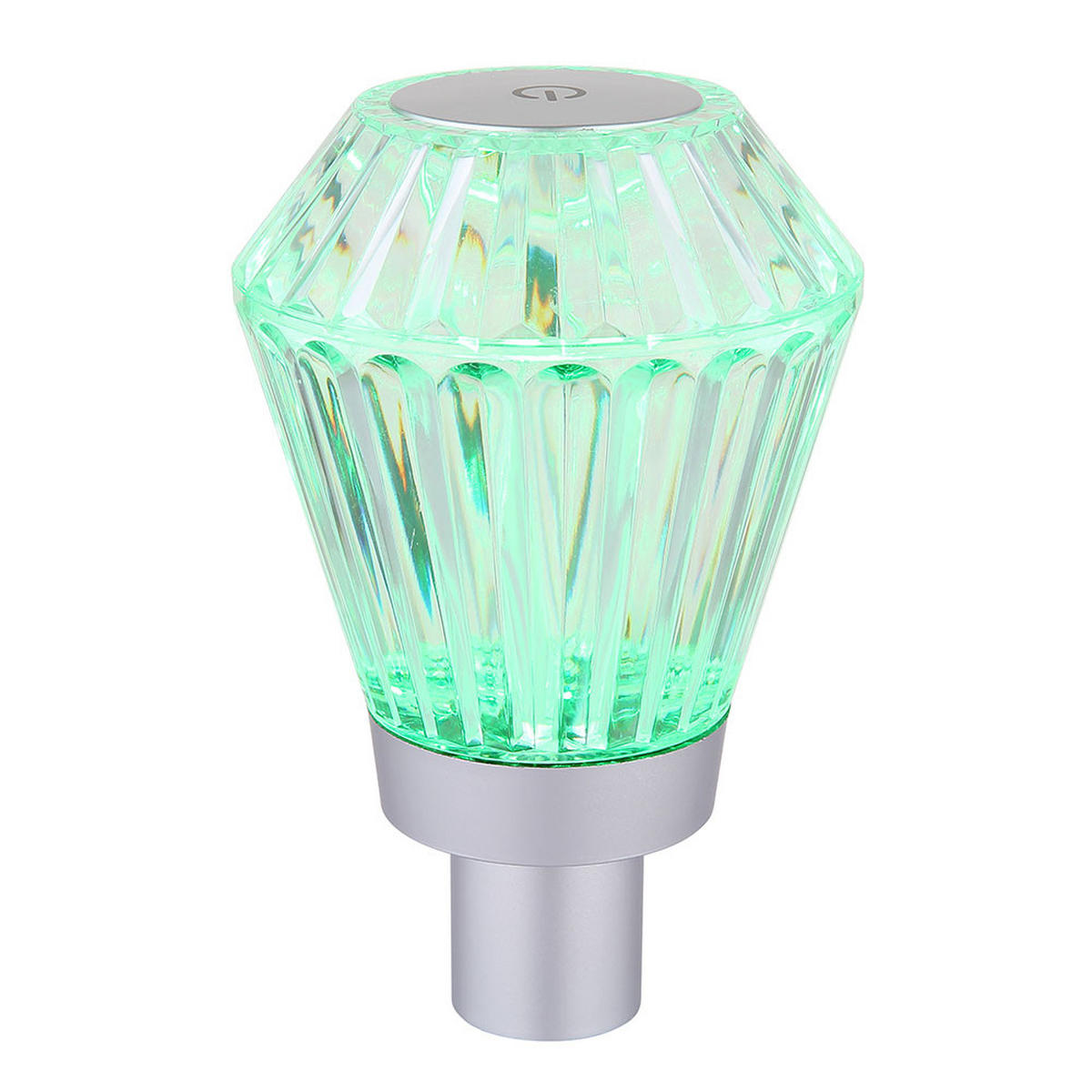 LED TISCHLEUCHTE POLIMI Silber Kristalloptik - Silberfarben, Kunststoff (11/11/16.9cm) - Globo Lighting