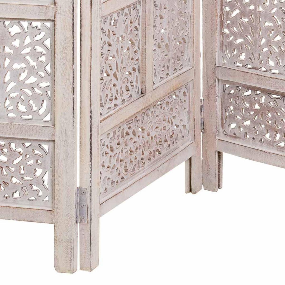 PARAVENT aus Holz, weiß, 2x180cm - Weiß, Holz (200/180/2.5cm) - Wanderlust