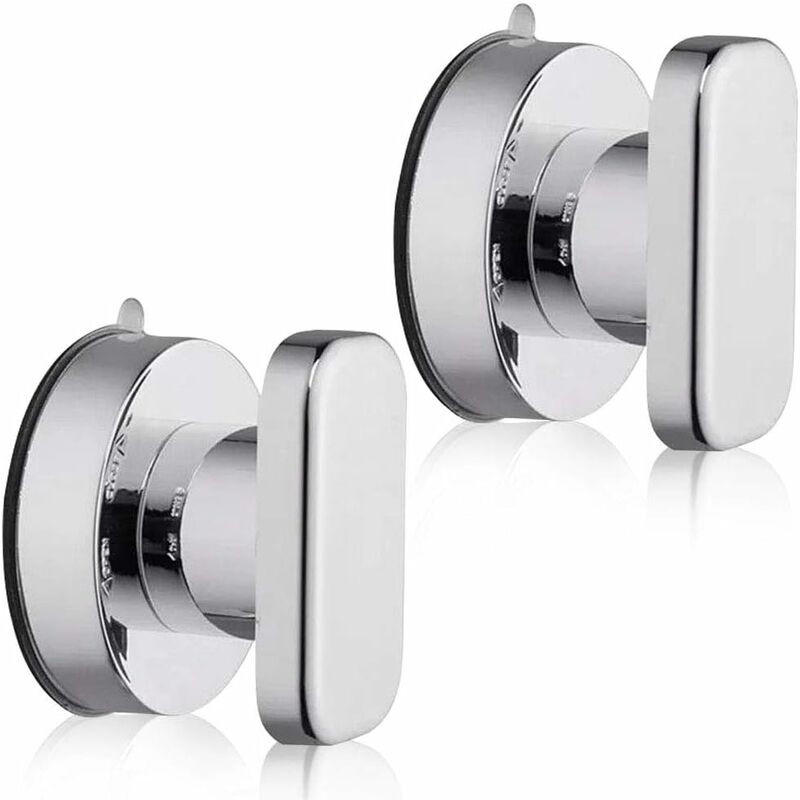 MÖBELGRIFF 2er-Set Saugnapf - Silberfarben, Kunststoff (6.5/2.5/6.6cm)