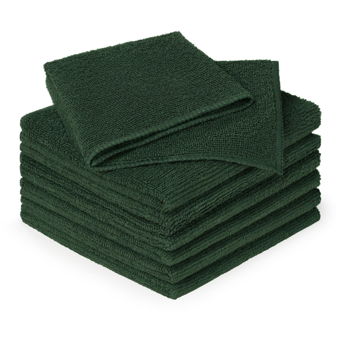 GESCHIRRTÜCHER 6er-Set 30/40 cm, 90% Polyester & 10% Polyamid, Dunkelgrün - Dunkelgrün, Textil (40/30cm) - Blumtal