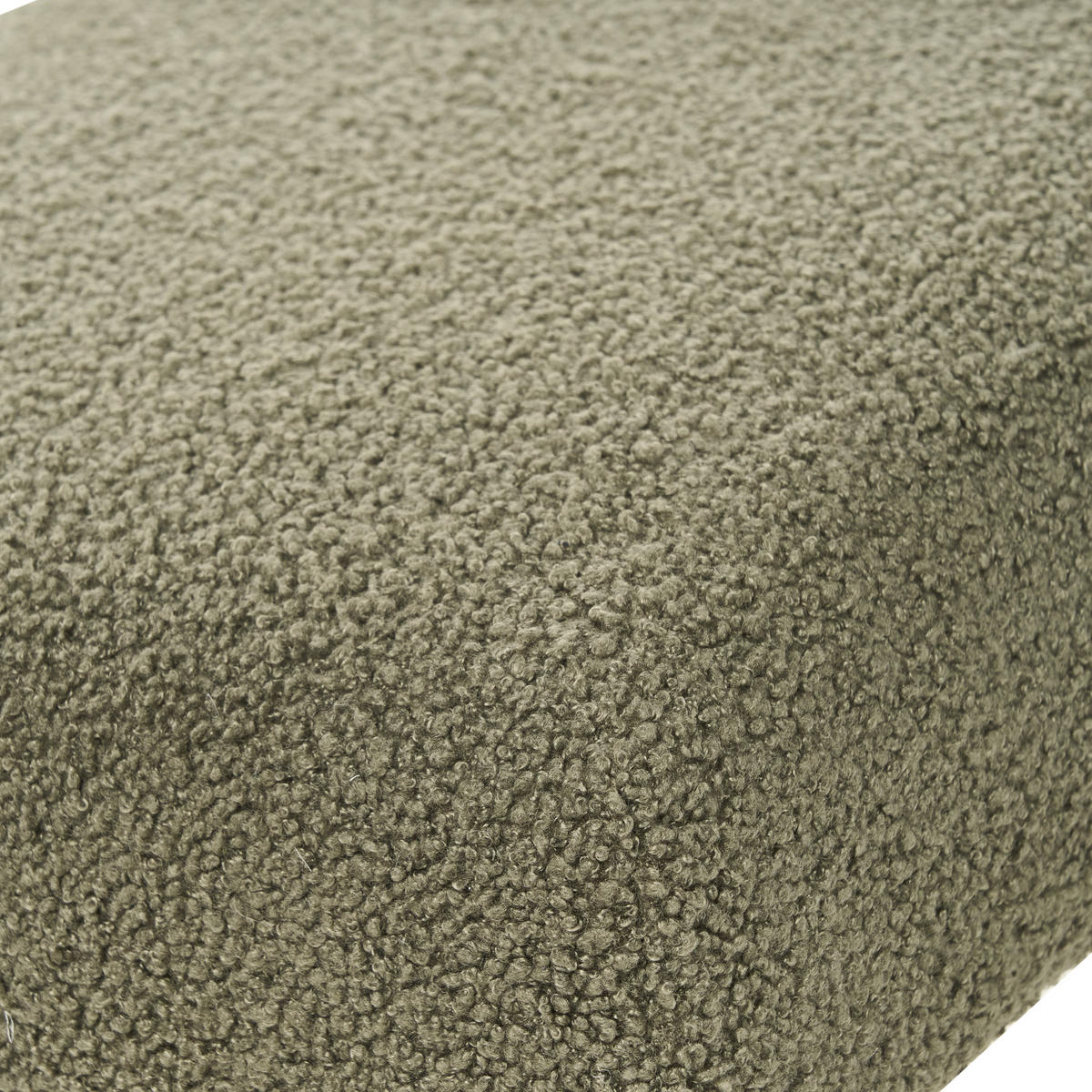 KLÄDD BÄNK grön/ljusbrun Tamre - Brun/Olivgrön, Trä/Textil (118/48/46cm) - Beliani