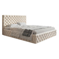 POLSTERBETT 160x200 mit Lattenrost Furis, Glamour, Beige - Beige, Holz/Textil (160/200cm) - Emporius