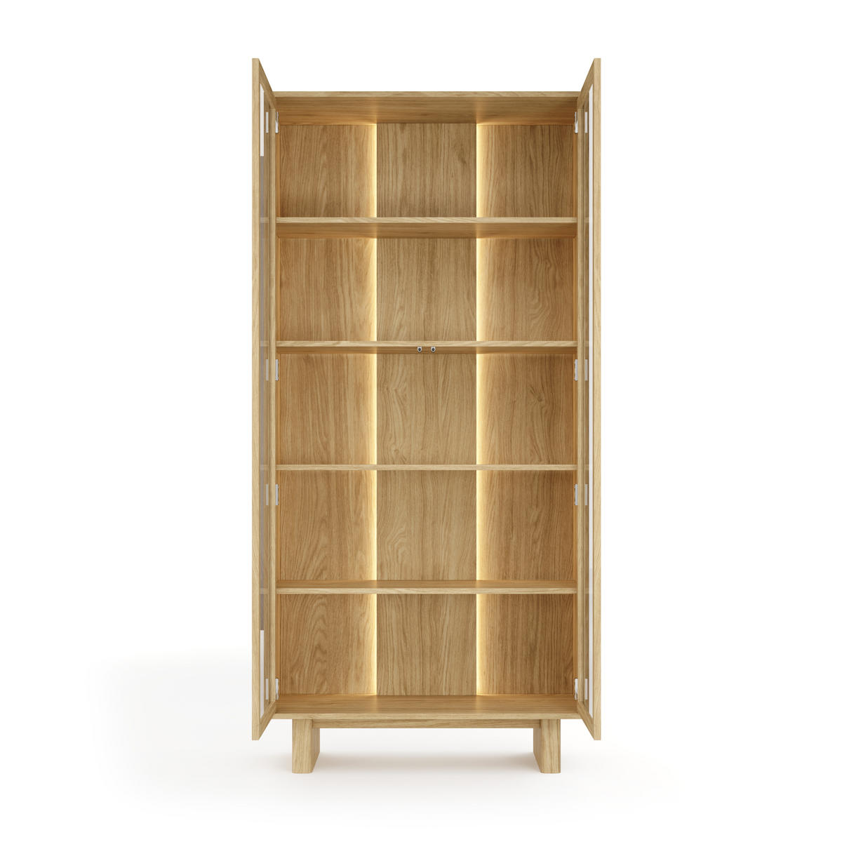 VITRINE: geölte Eiche, 93,5 x 194,8 x 38,1 cm - Eichefarben, Holzwerkstoff (93.5/194.8/38.1cm) - 3XE LIVING