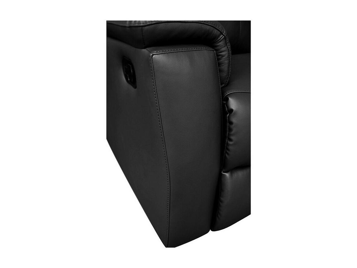 RELAXSOFA - 5 Personen - leder - schwarz Evasion - Schwarz, Leder (217/100/217cm) - Vente-Unique