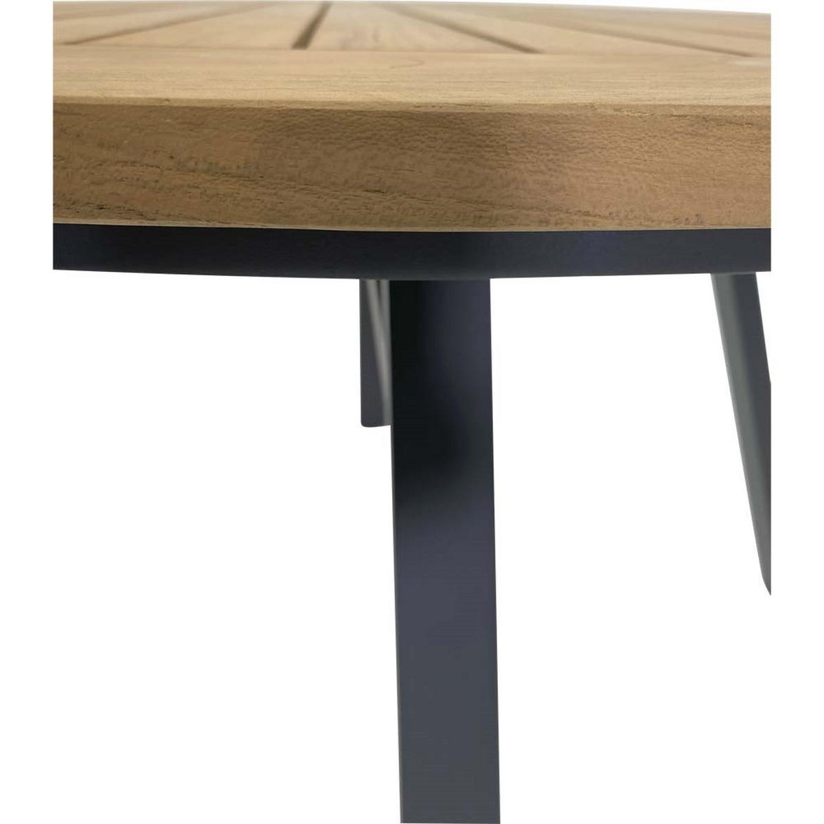 GARTENTISCH Monza - Anthrazit - 120/120/75 cm - Dunkelgrau, Metall (120/120/75cm) - Lesli Living