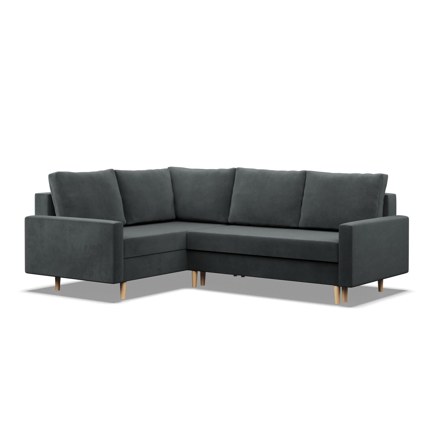 ECKSOFA Blank links dunkelgrau - Dunkelgrau, Textil (223/172cm) - SIMKAM Furniture
