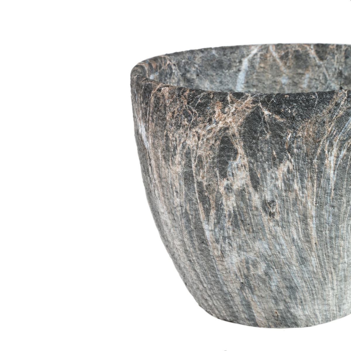 TOPF Miah Grau 25/25/21cm 3er-Set - Grau, Keramik (21cm) - PTMD Collection