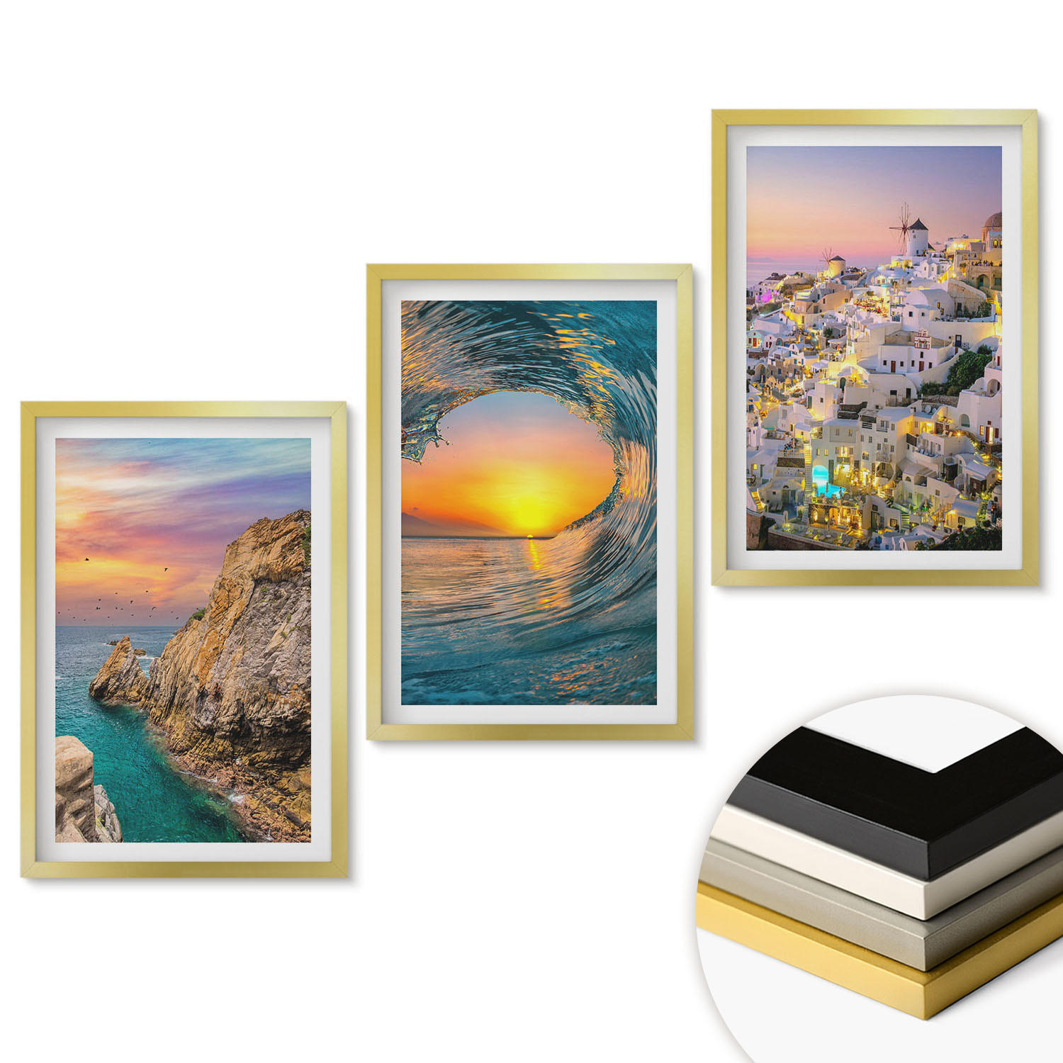 ArtPrintCave Wandbilder Gold 40x60 cm