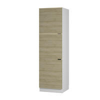 HERDUMBAUSCHRANK Fame-Line Eiche Paneel 60 cm - Eichefarben/Weiß, Holzwerkstoff (60/206.8/58cm) - Vicco