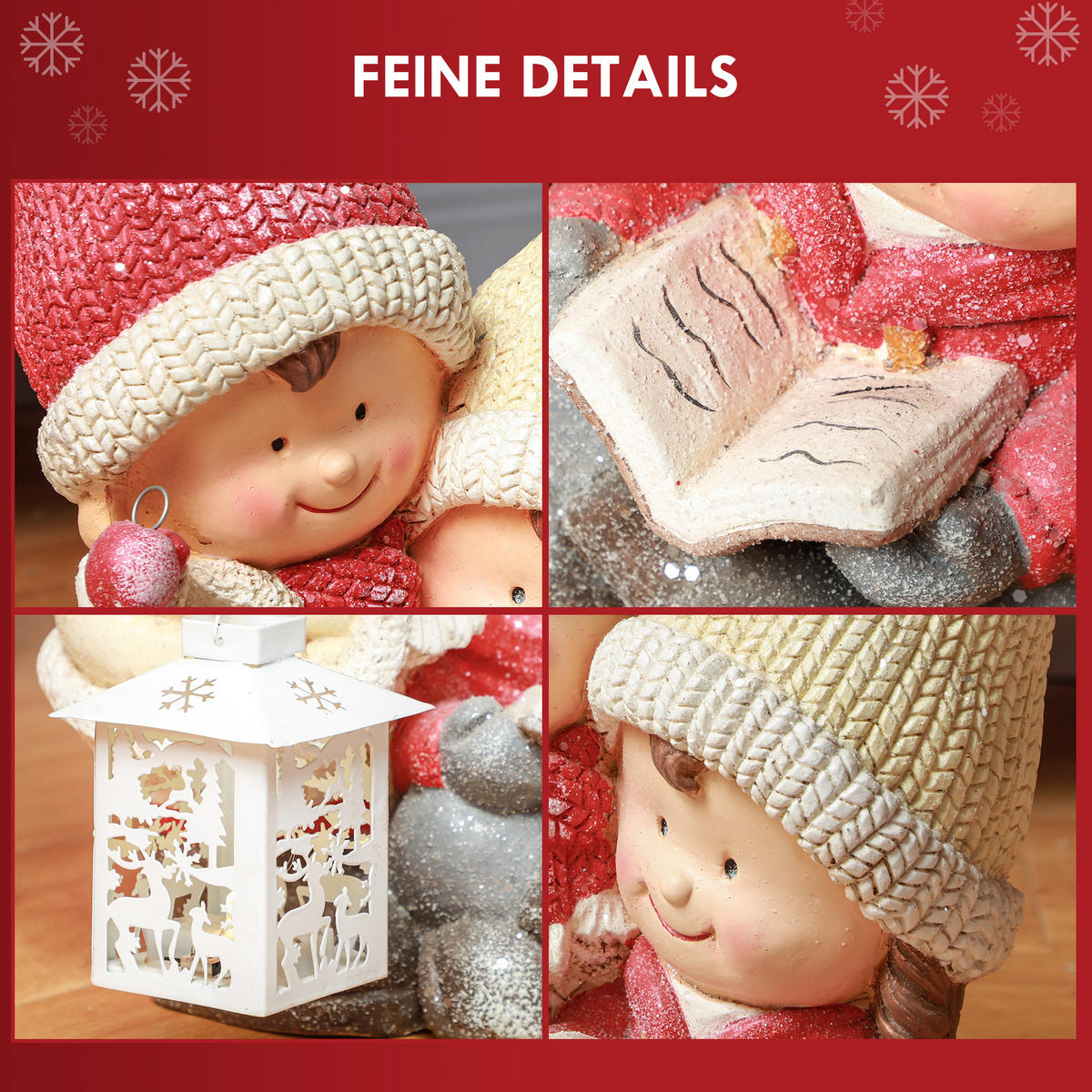 WEIHNACHTSFIGUR - Multicolor, Metall (23/45/30cm) - HOMCOM