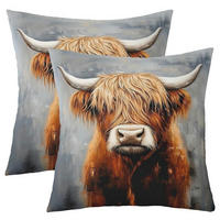 ZIERKISSENBEZUG Hochlandkuh 40 x 40 cm 2-teiliges Set - Multicolor, Textil (40/40cm)