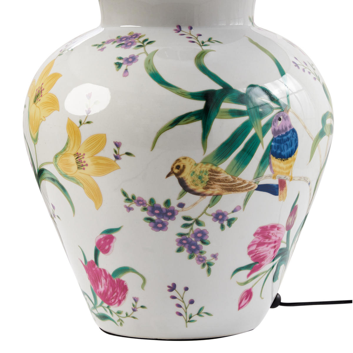 TISCHLAMPE Weiß Diogo - Blau/Pink, Keramik (40/40/52cm) - Beliani