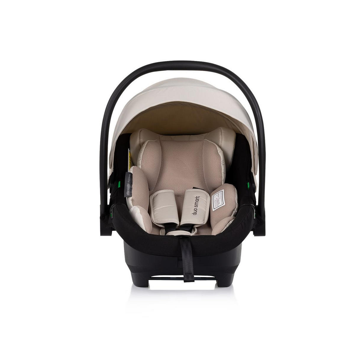 BABYSCHALE SET Isofix Duo Smart grau creme Duo Smart i-Size verstellbare Kopfstütze - Beige, Kunststoff (40/58/66cm) - Chipolino