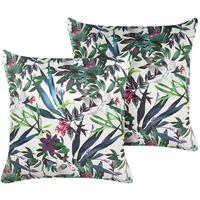 DEKOKISSEN 2er-Set Grün 45/45 cm Gasteria - Grün, Textil (45/45cm) - Beliani