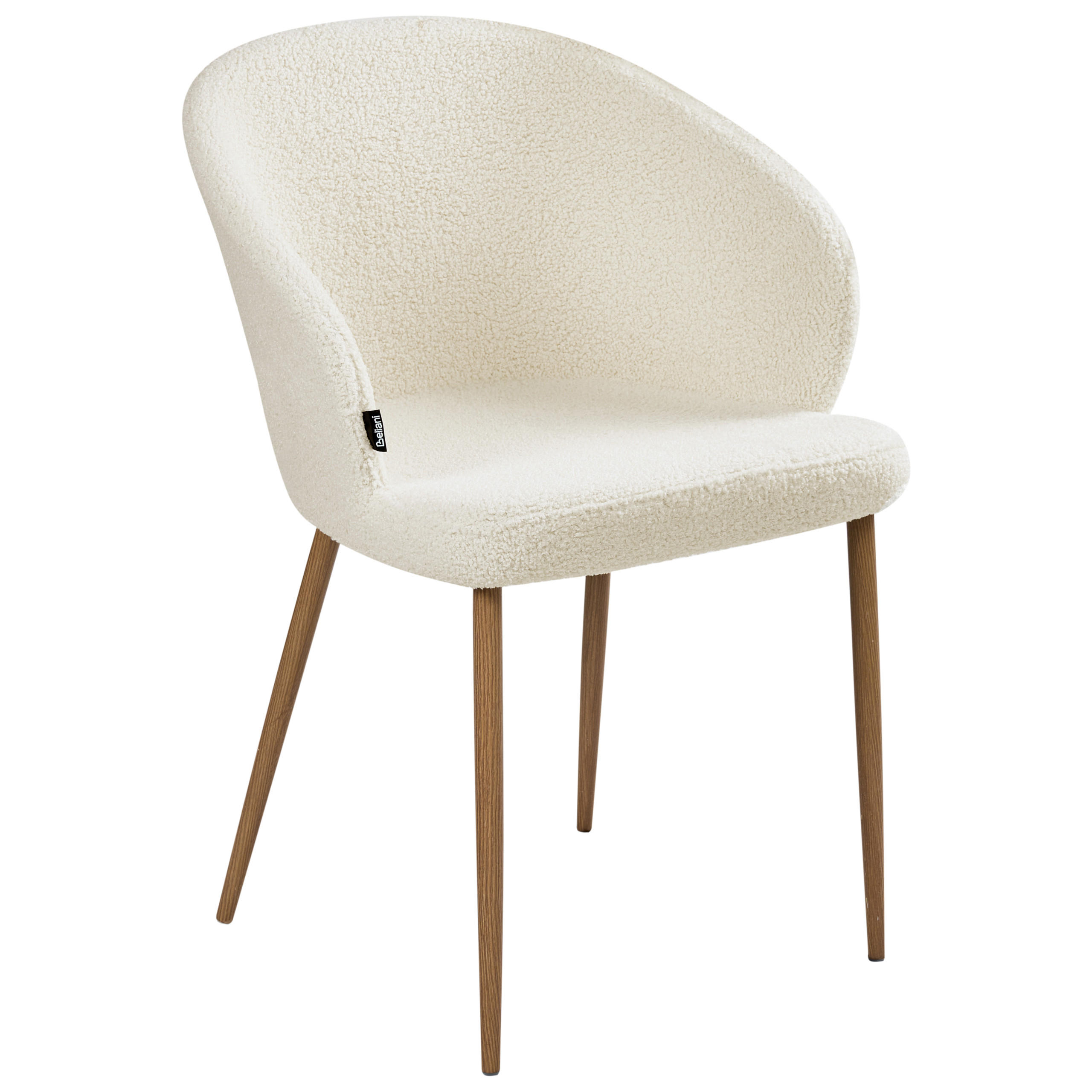 Beliani Esszimmerstuhl Weiß, Braun 57x82x45 cm