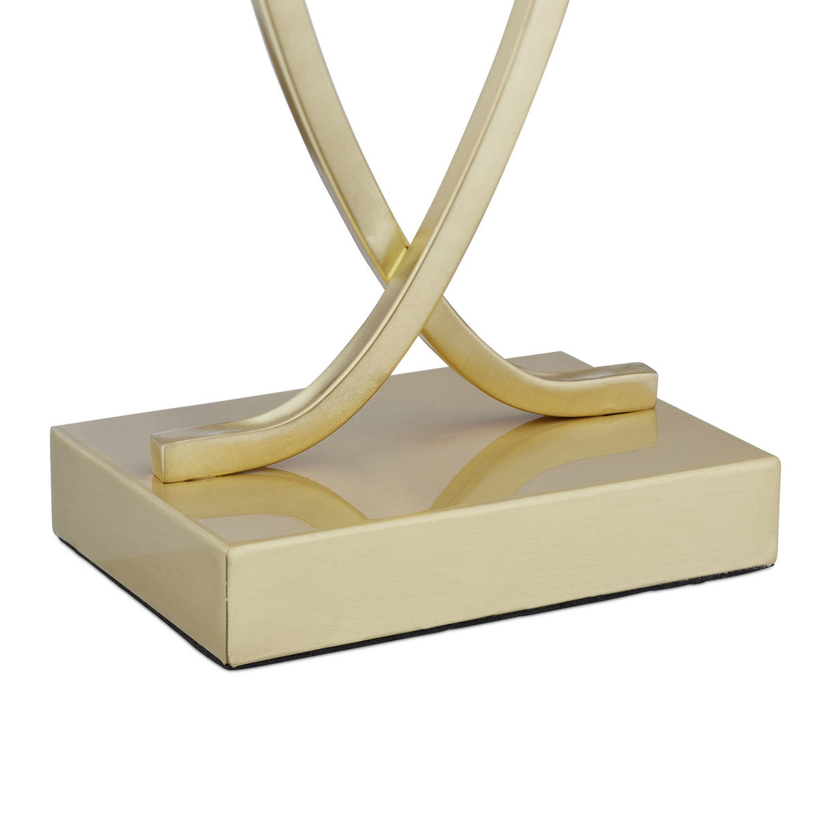TISCHLAMPE - Goldfarben, Textil/Metall (18/28/51cm) - Relaxdays