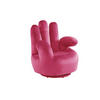 FINGERSESSEL drehbar - Samt - Fuchsia - CATCHY - Pink, Textil (78/89/82cm) - Vente-Unique