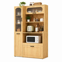 HIGHBOARD mit Schublade und verstellbaren Böden 98 x 40 x 177 cm Naturholzoptik - Braun, Holzwerkstoff (40/177/98cm) - Meubliv