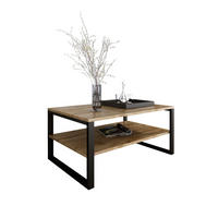 COUCHTISCH Basic rechteckig Wotan Eiche mit Metallbeinen - Eiche Wotan, Metall (60/90/47cm) - Design Möbel